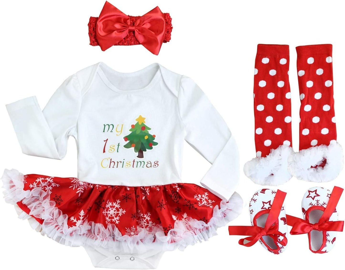 Baby Girls First Christmas Costumes Elf Lil Outfit Newborn Xmas