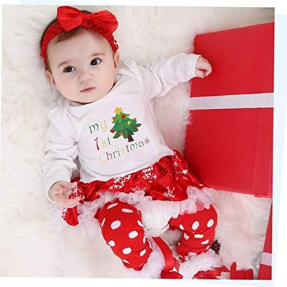 Baby Girls First Christmas Costumes Elf Lil Outfit Newborn Xmas